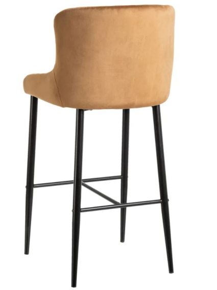 Taburete terciopelo EDITH  topo 75 cms