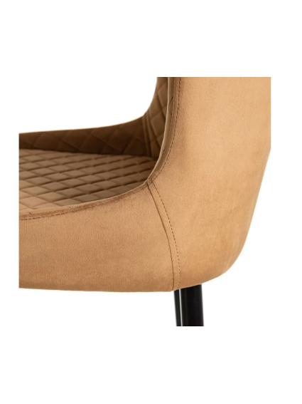 Taburete terciopelo EDITH  topo 75 cms