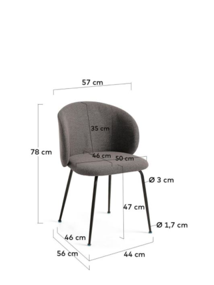 Silla CARYN gris claro