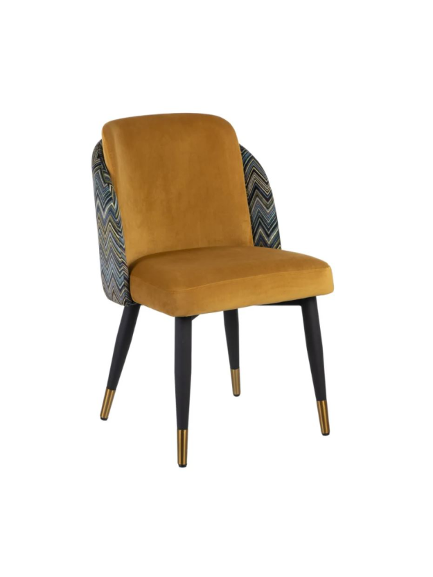 Silla LYDIE beige pavo real  51x52x82 cms