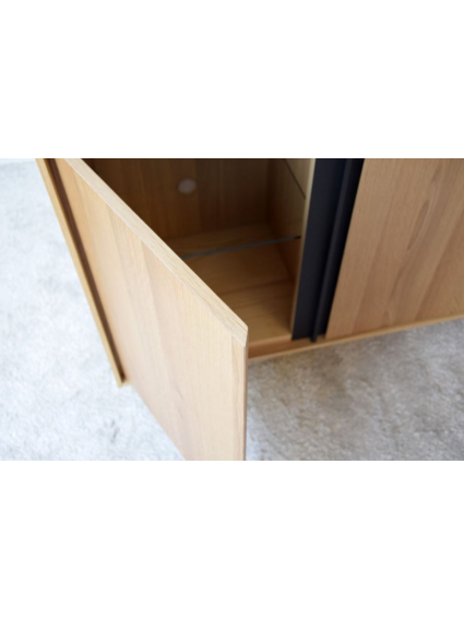 Aparador CAPRICE 200x50x81.6 cms natural/negro