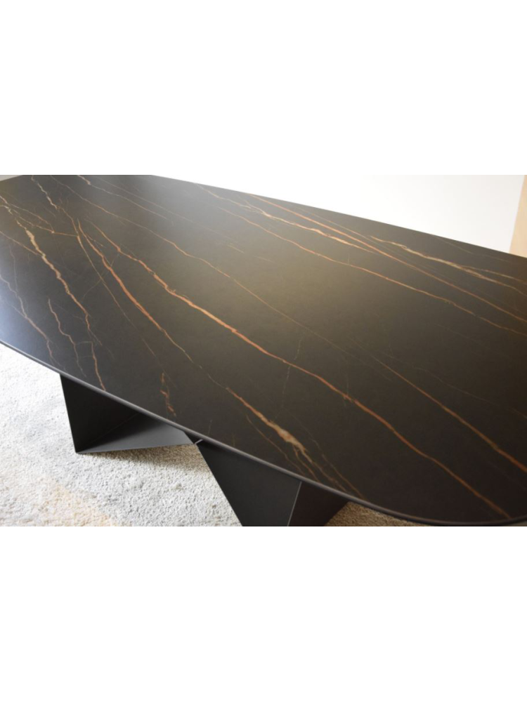 Mesa comedor VERRE 230x110x75cms  cerámico negro