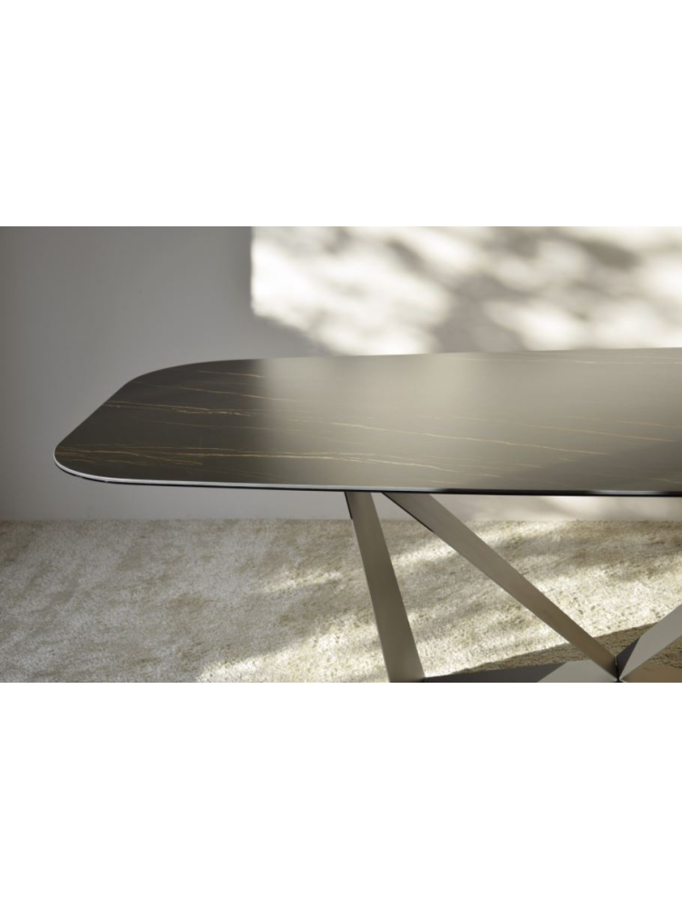 Mesa comedor VERRE 230x110x75cms  cerámico negro