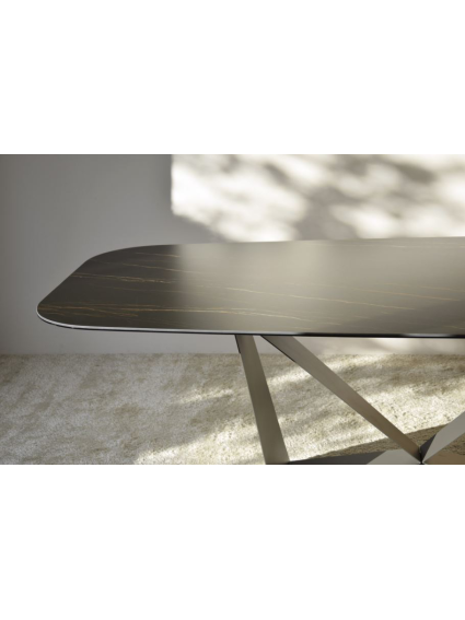 Mesa comedor VERRE 230x110x75cms  cerámico negro