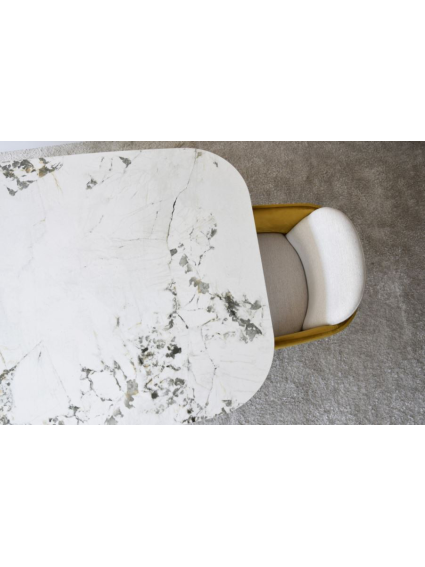 Mesa comedor PIERRE 230x110x75 cms piedra y fresno