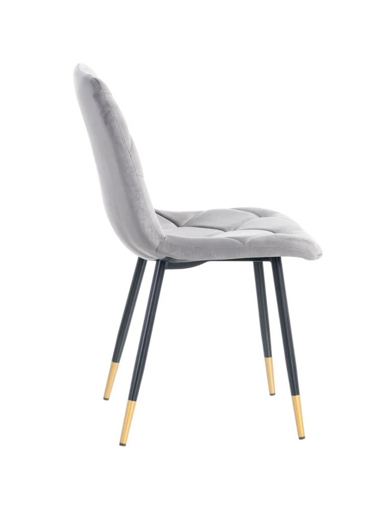 Silla SILVINA terciopelo gris