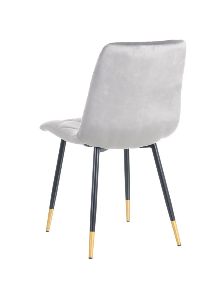 Silla SILVINA terciopelo gris