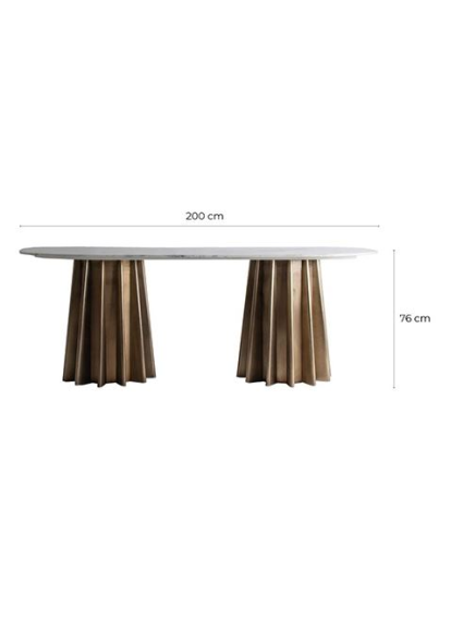 Mesa de comedor MARBRE 200x100x76 cms