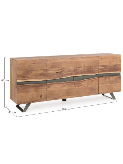Aparador 4 puertas TREES 198X43X85 cms