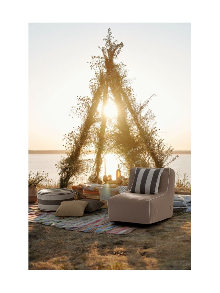 Sillón hinchable RIHANNA beige 90x60x70 cms