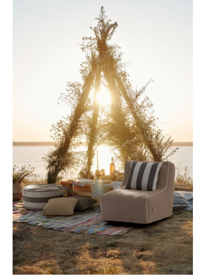 Sillón hinchable RIHANNA beige 90x60x70 cms