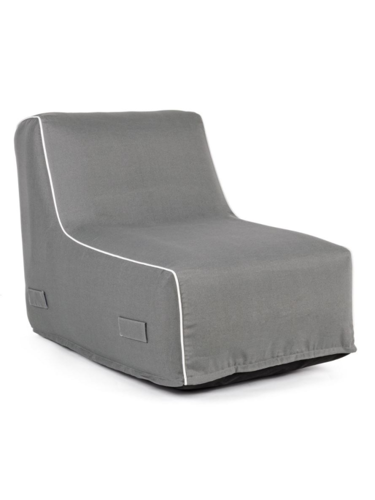 Sillón hinchable RIHANNA gris 90x60x70 cms