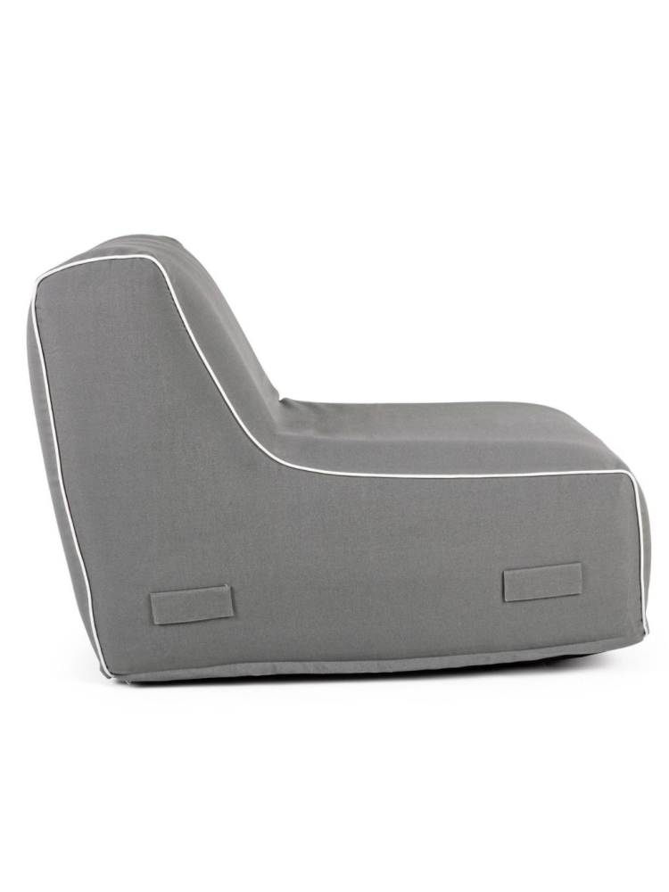 Sillón hinchable RIHANNA gris 90x60x70 cms