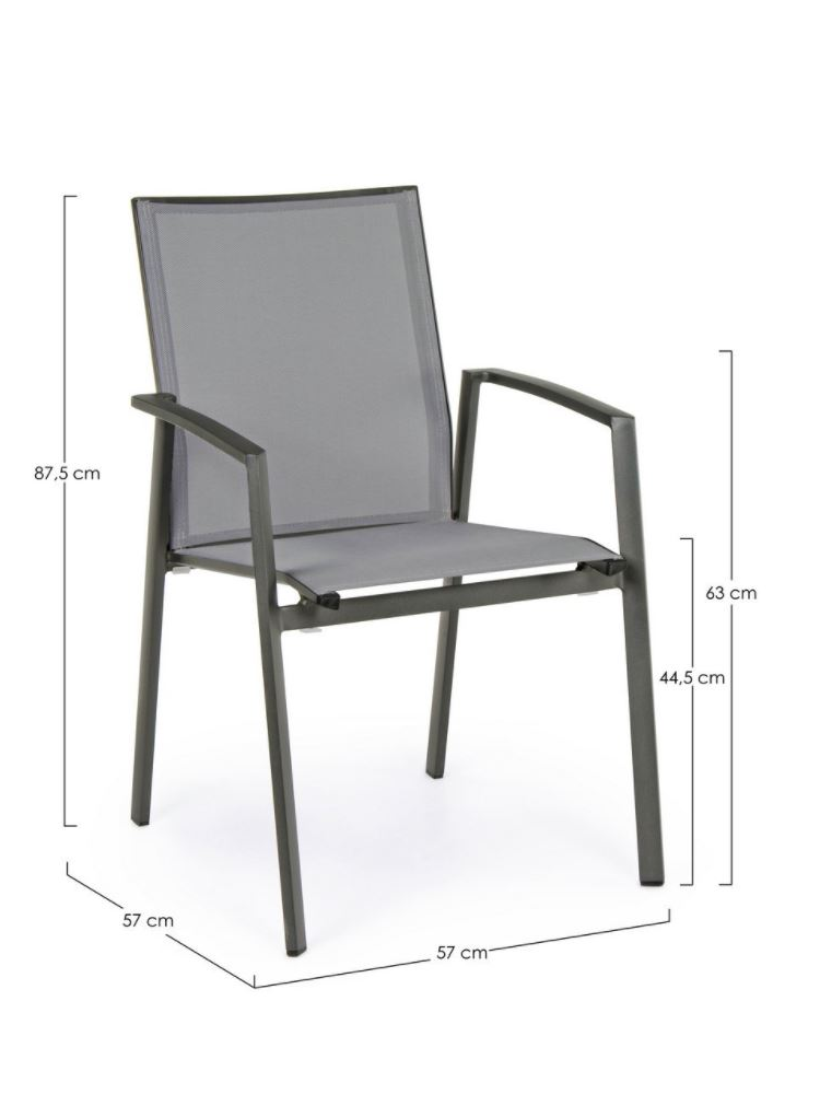 Silla CRUISE antracita para exterior