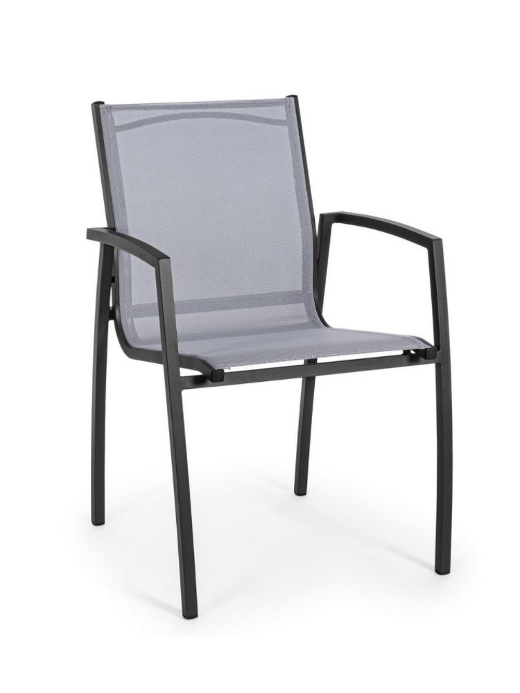 Silla HILLA antracita para exterior Silla HILLA antracita para exterior