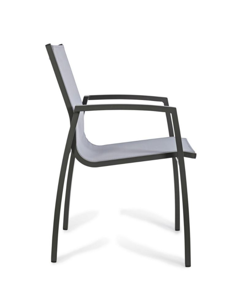 Silla HILLA antracita para exterior