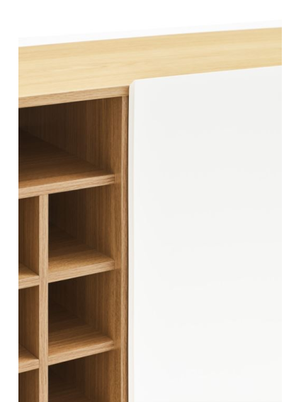 Auxiliar botellero  VIDAR 95x40x120cms blanco