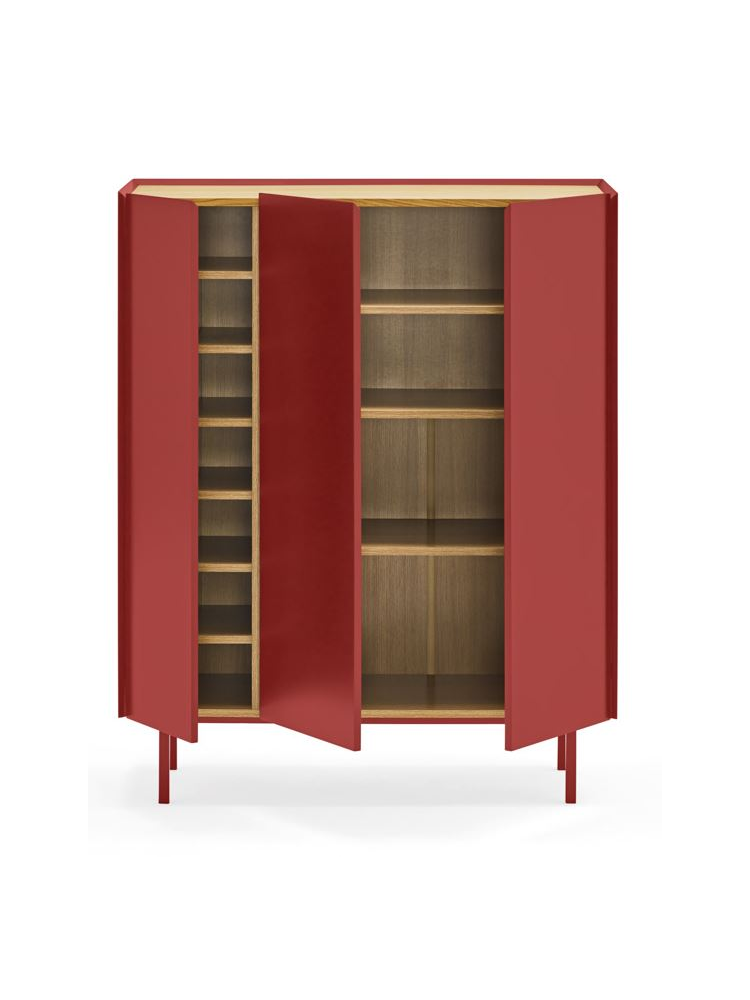 Auxiliar botellero  VIDAR 95x40x120cms rojo
