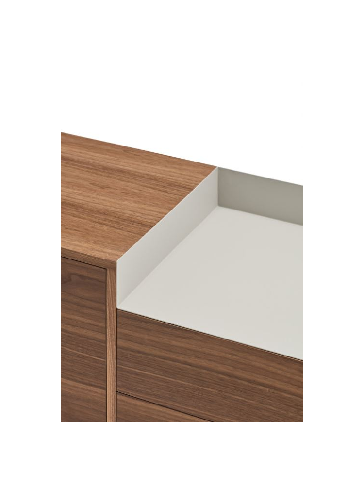 Aparador ODIN 200x45x78 cms Nogal/Gris