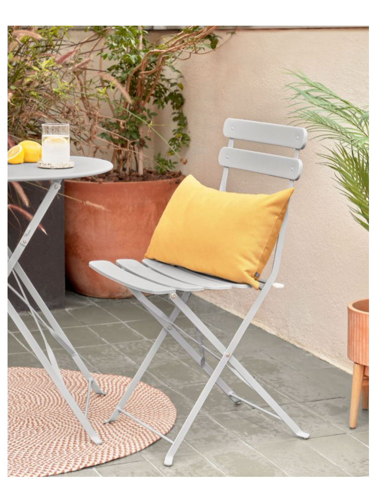 Set plegable TROIS mesa y 2 sillas blanco