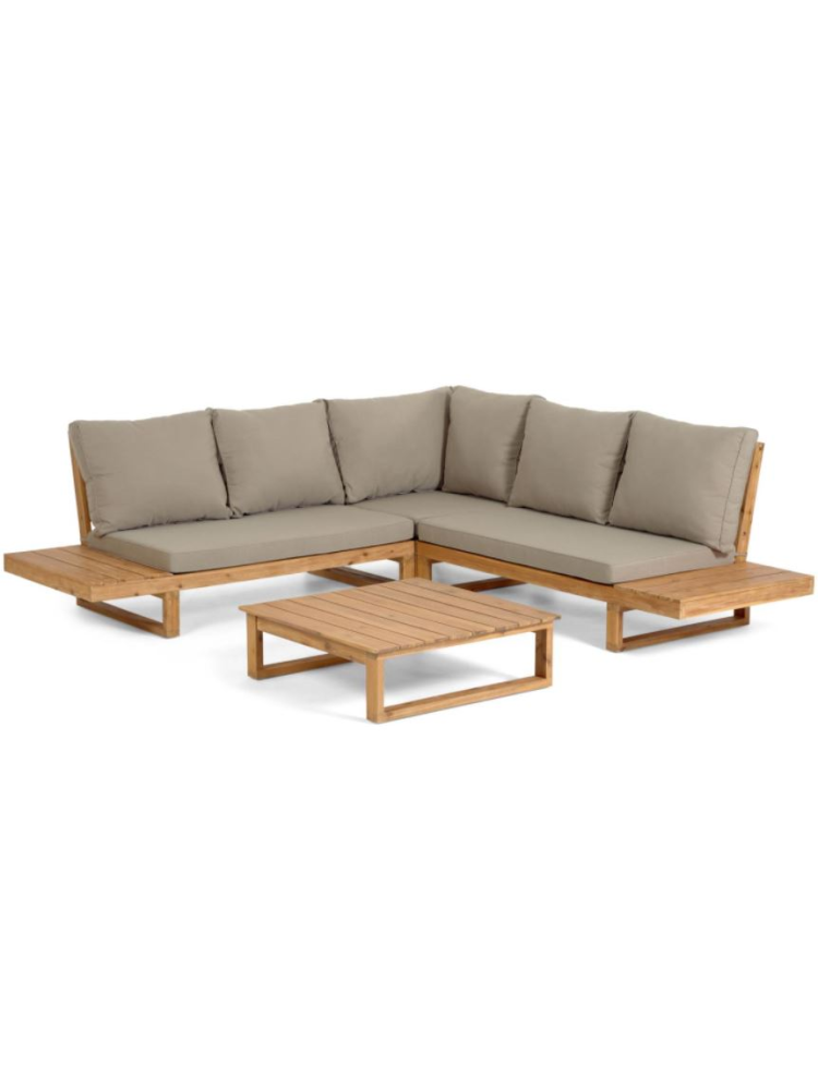 Sofá rinconera DEHORS 5 plazas acacia FSC Sofá rinconera DEHORS 5 plazas acacia FSC