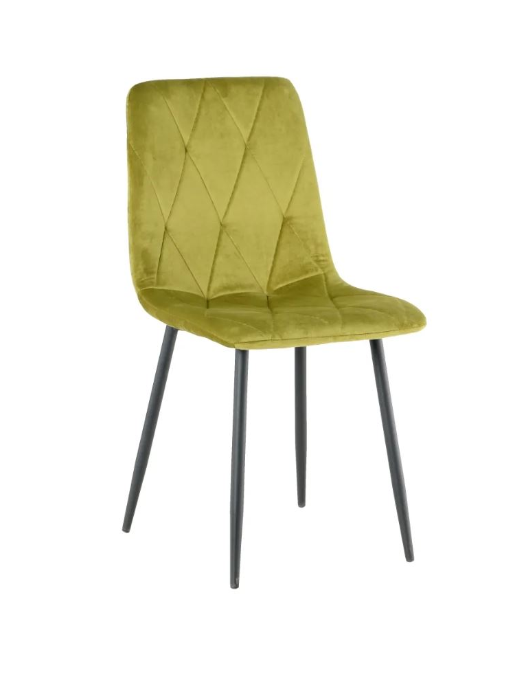 Silla MARTHA terciopelo verde oliva