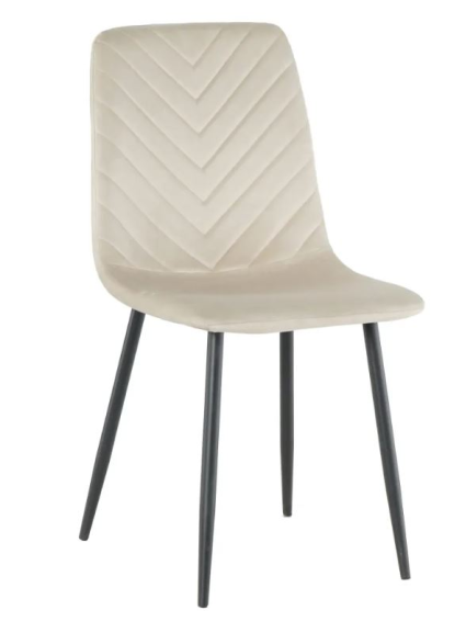 Silla BECK terciopelo beige