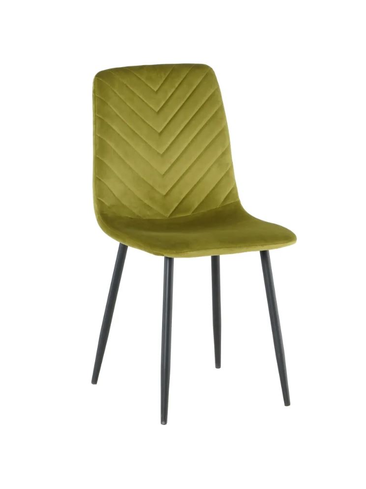 Silla BECK terciopelo verde oliva