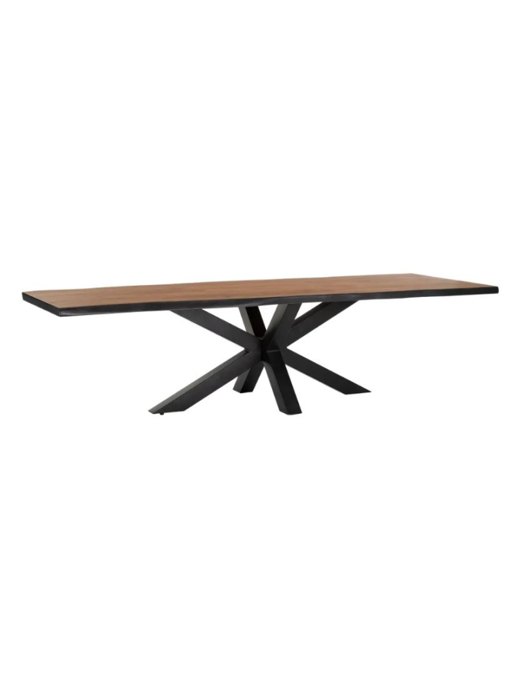 Mesa de comedor 300x94x78 cms marrón negro Mesa de comedor 300x94x78 cms marrón negro