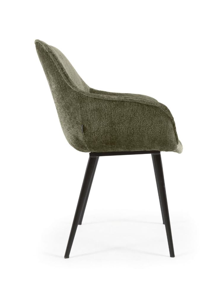 Silla BRAS chenilla verde oscuro