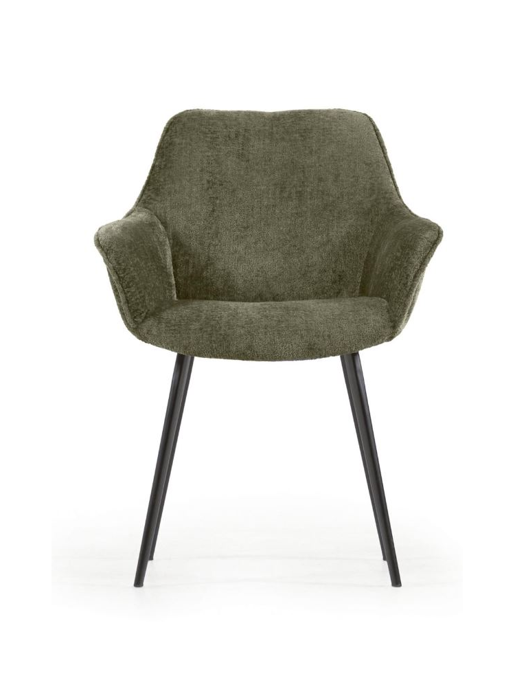 Silla BRAS chenilla verde oscuro