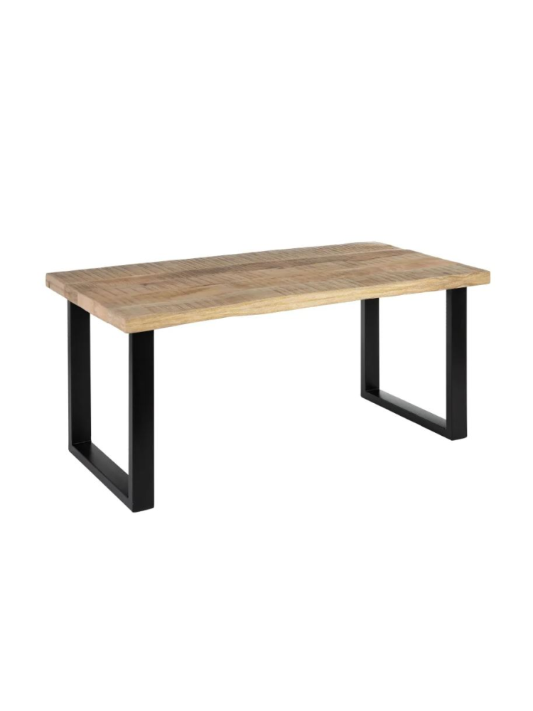 Mesa comedor 160x80x76 cms natural y negro Mesa comedor 160x80x76 cms natural y negro