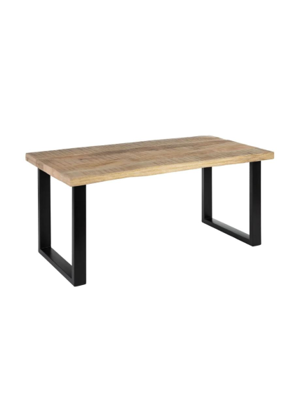 Mesa comedor 160x80x76 cms natural y negro