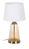 Lámpara de mesa 28x28x48 cms metal oro cristal