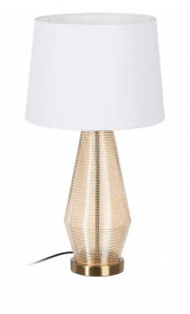 Lámpara de mesa 33x33x60 cms metal oro cristal