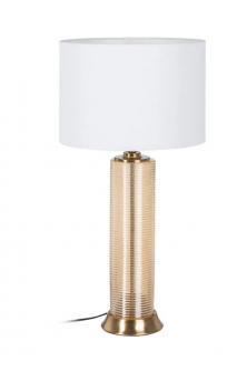 Lámpara de mesa 33x33x66 cms metal oro cristal