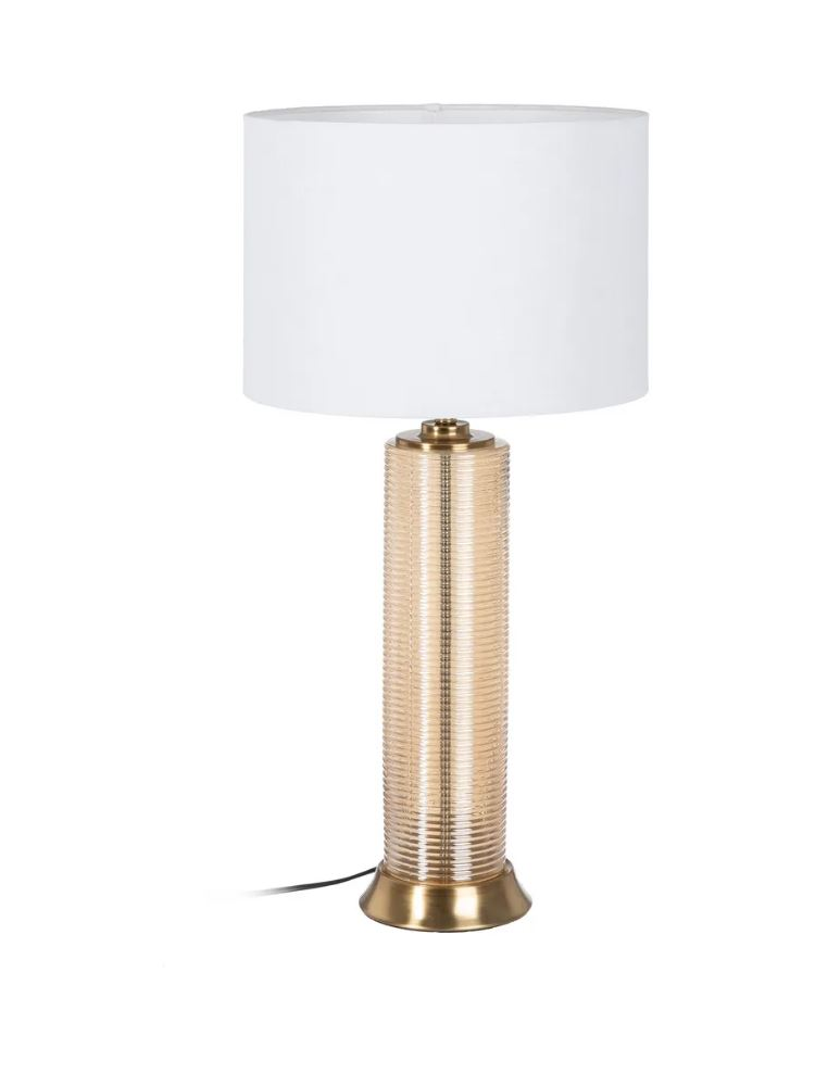 Lámpara de mesa 33x33x66 cms metal oro cristal Lámpara de mesa 33x33x66 cms metal oro cristal