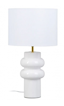 Lámpara de mesa 35x35x61 cms cerámica blanco