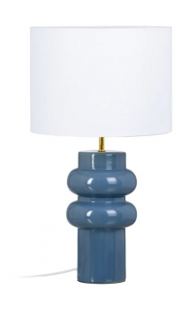 Lámpara de mesa 35x35x61 cms cerámica azul