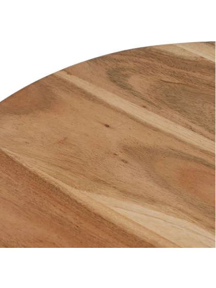 Set 2 mesas auxiliares 50x50x60 cms acacia y hierro