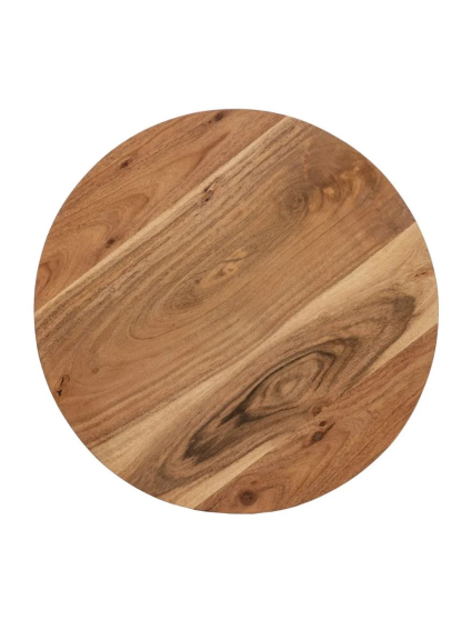 Set 2 mesas auxiliares 50x50x60 cms acacia y hierro