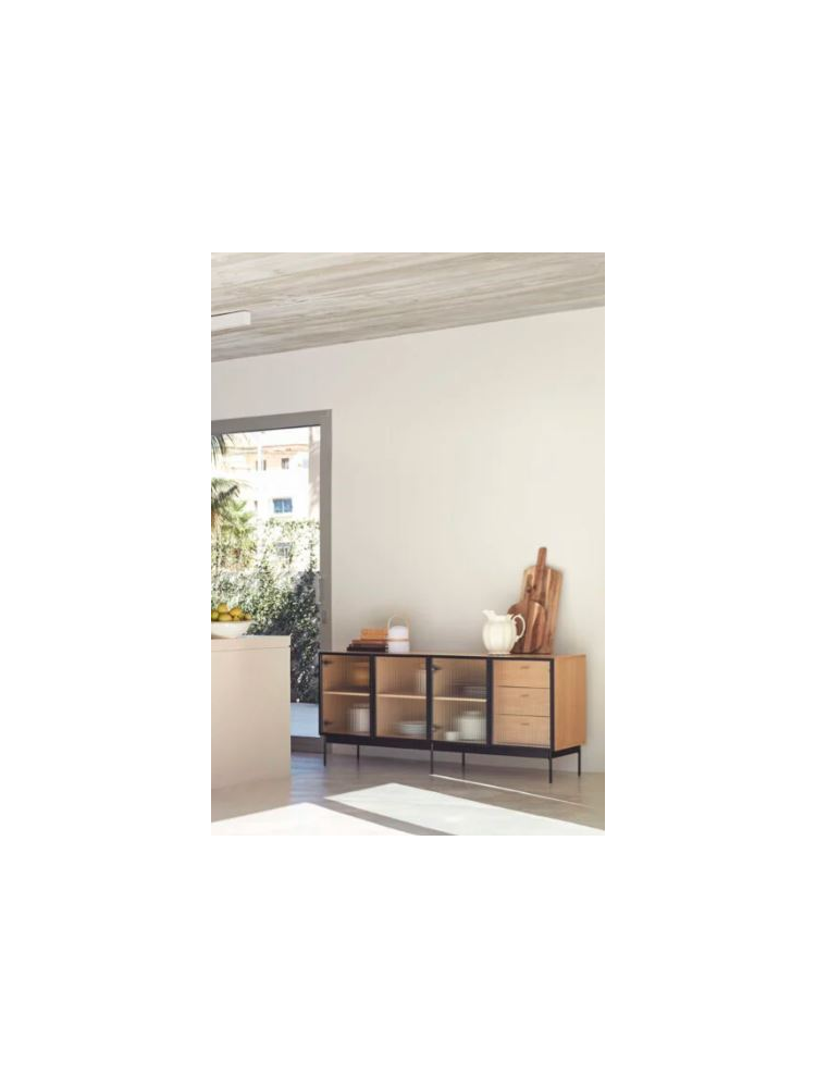 Aparador180x45x77 cms  BLUR negro roble