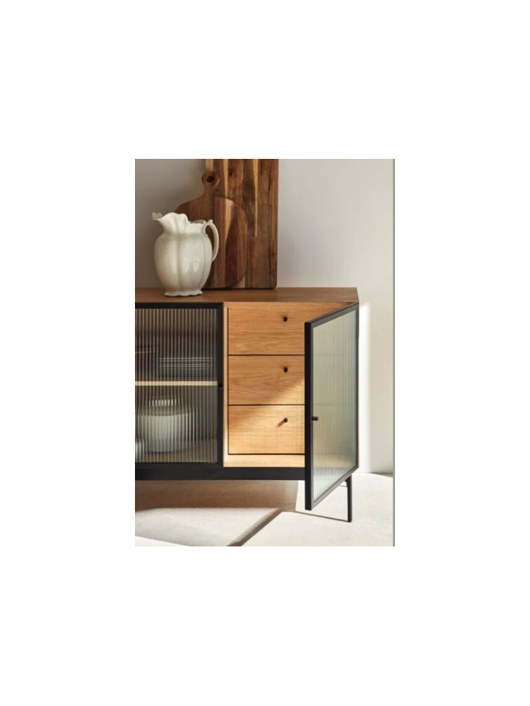Aparador180x45x77 cms  BLUR negro roble