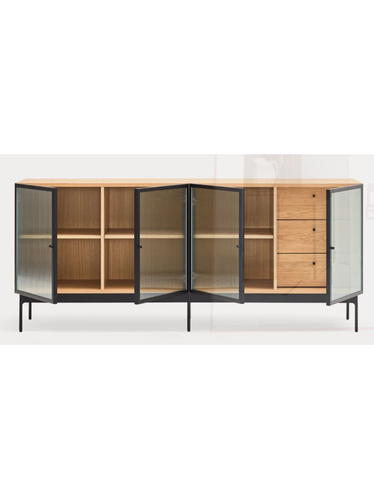 Aparador180x45x77 cms  BLUR negro roble
