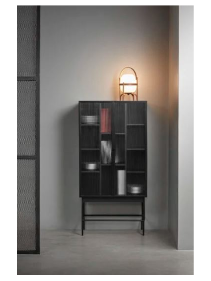 Mueble auxiliar 70x40x140.5 BLUR negro