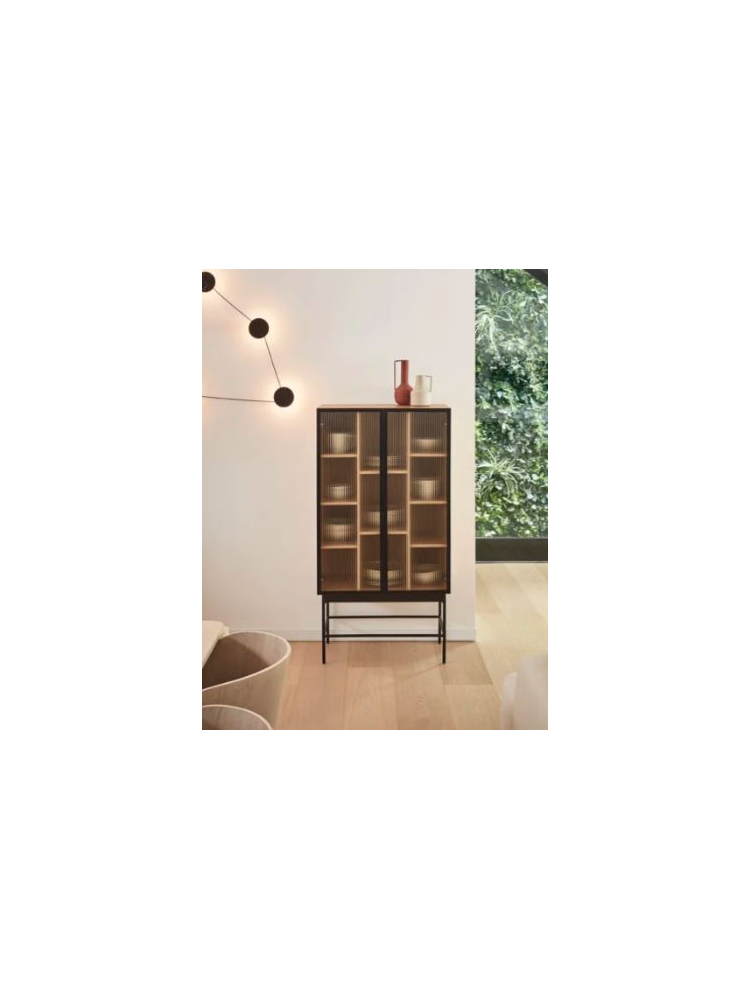 Mueble auxiliar 70x40x140.5 BLUR negro roble