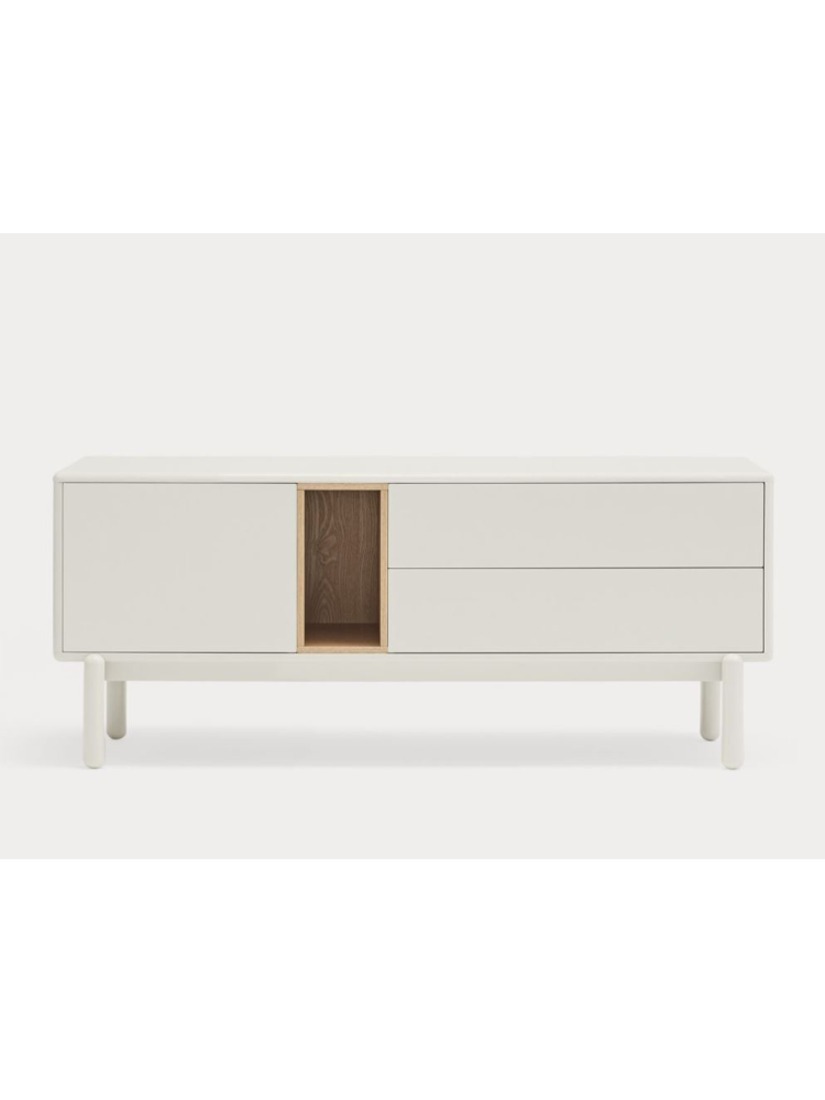 Mueble TV 140x40x56 CORVO Blanco/Roble