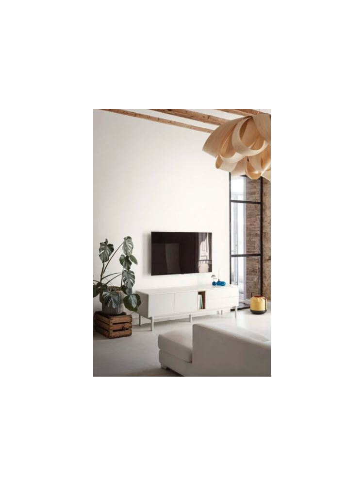 Mueble TV 140x40x56 CORVO Blanco/Roble