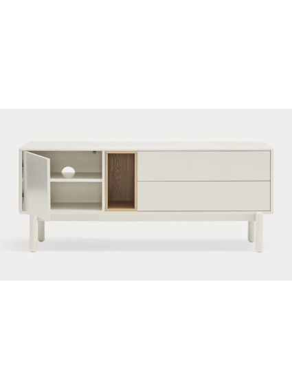 Mueble TV 140x40x56 CORVO Blanco/Roble