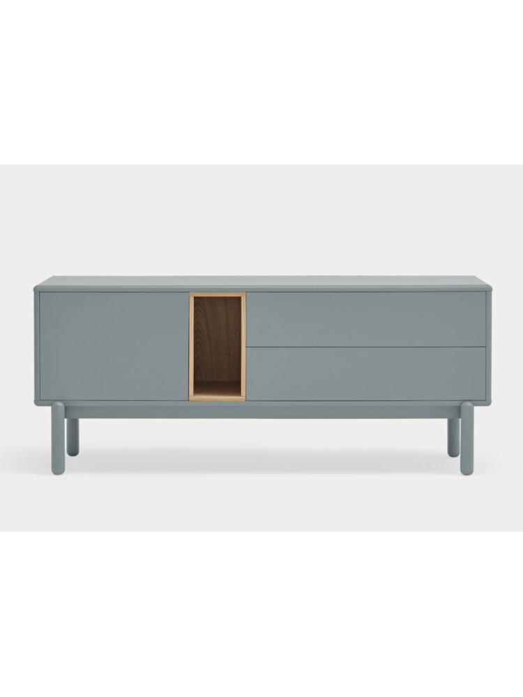 Mueble TV 140x40x56 CORVO Blanco/Roble